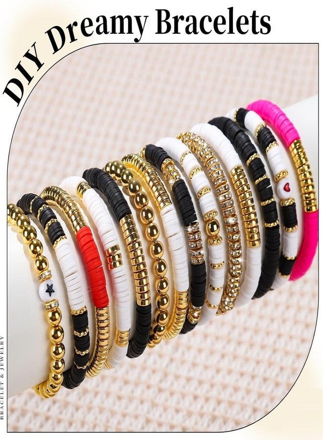 GOMNIK Bracelet Making Kit for Girls Ages 6-12 - DIY Jewelry Making Set with Beads, Charms, Threads & Case - Fun Craft Toy Gift for Kids, Birthday Activity & Creative Play (Black & White) - Image 2